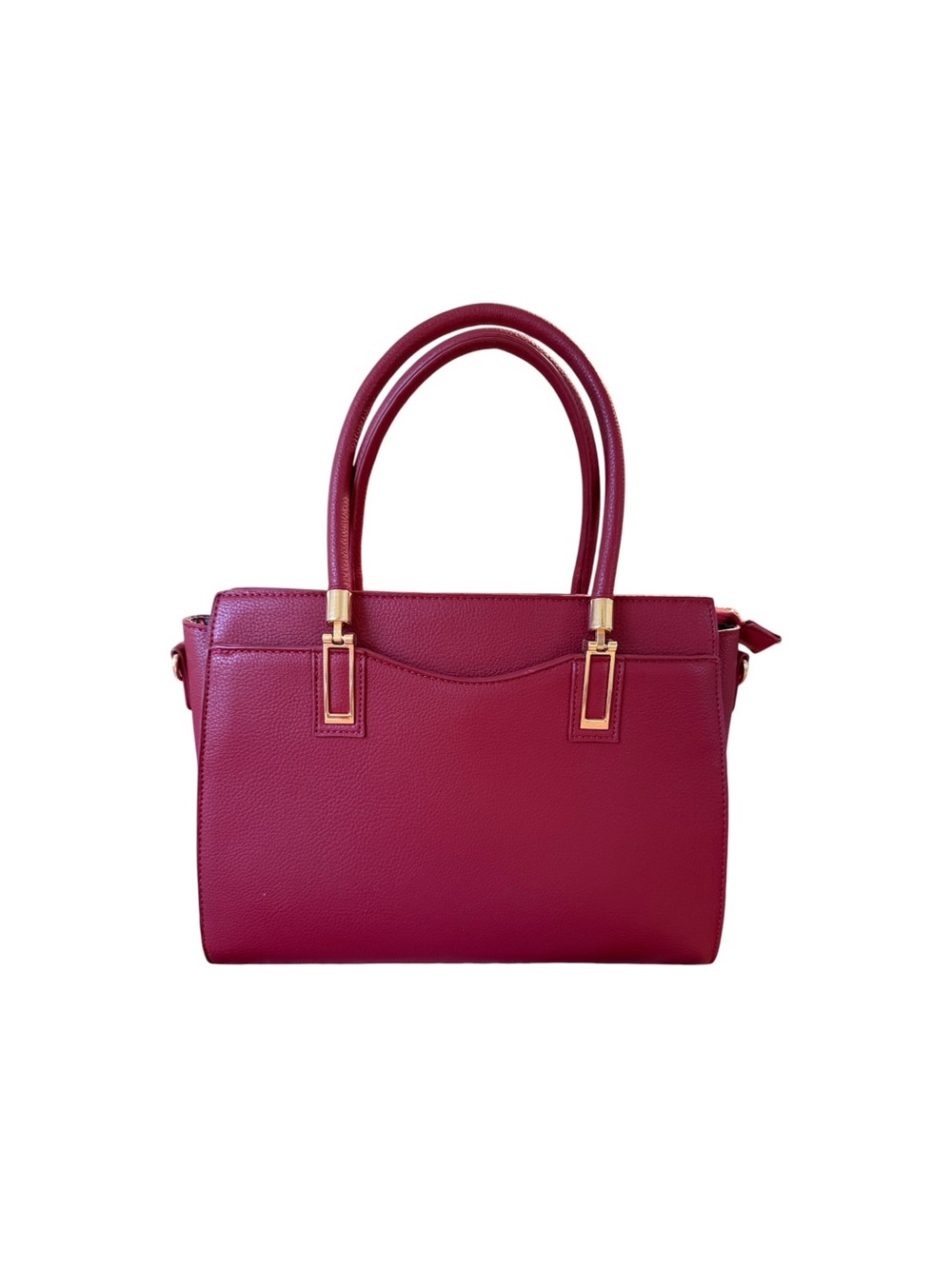 Structured Wine Red Women’s Handbag/Shoulder bag with Gold Hardware-NWT